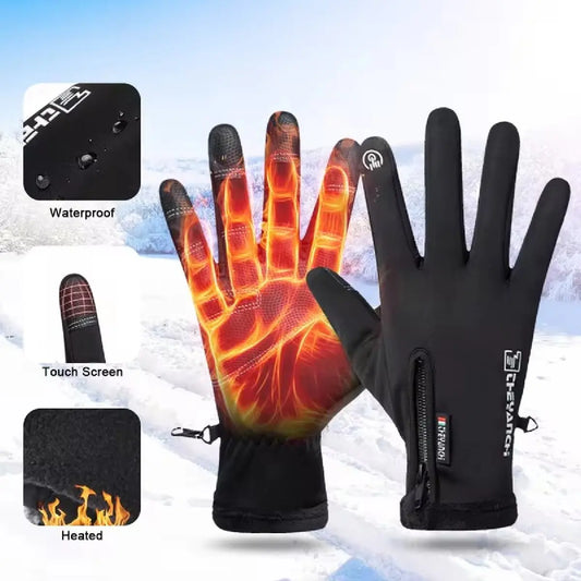 “Winter Waterproof Motorcycle Gloves - Thermal, Touchscreen, Outdoor Use”